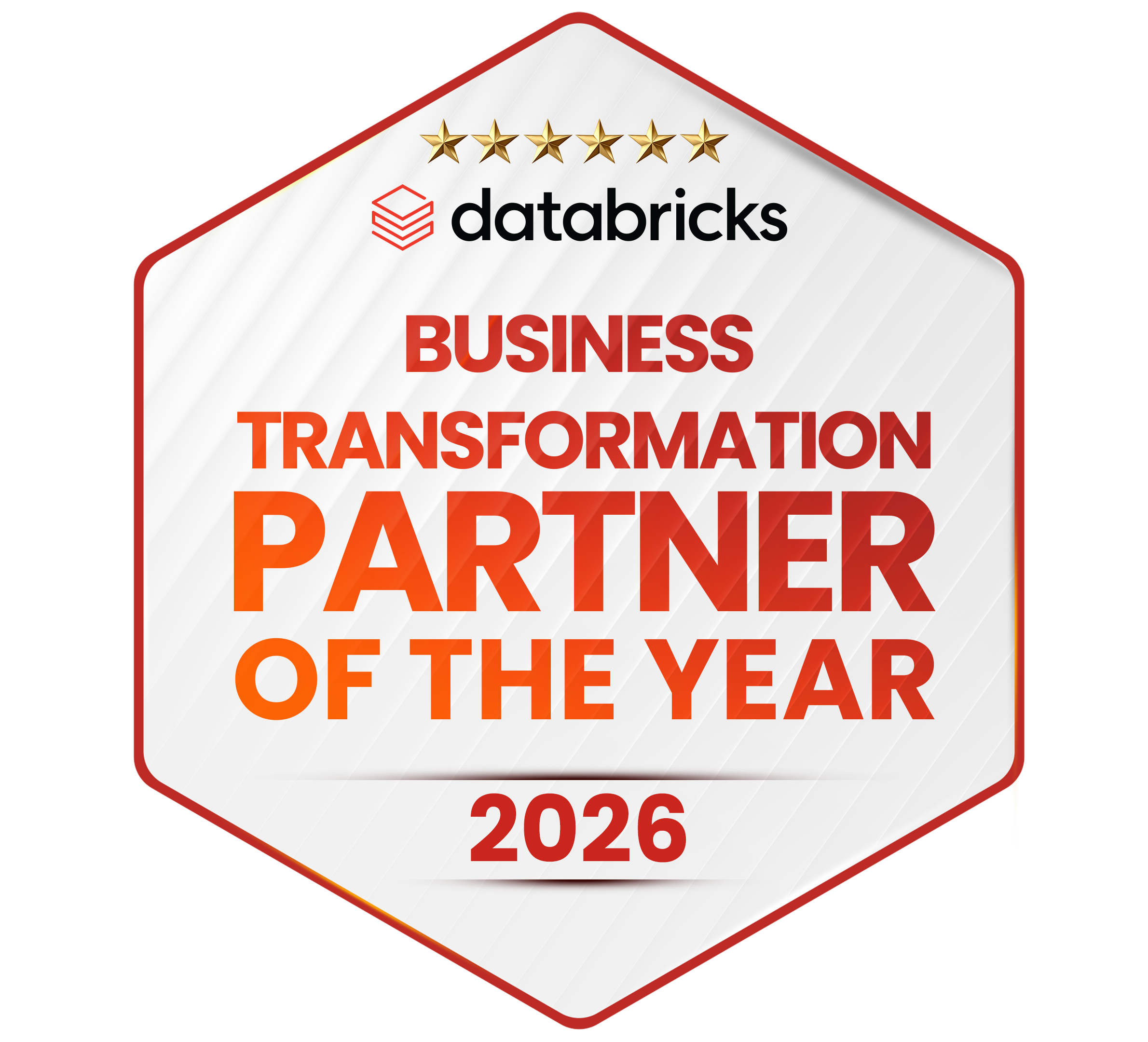Databricks 6X Partner of the Year 2026, also awarded in 2025, 2024, 2023 and 2022