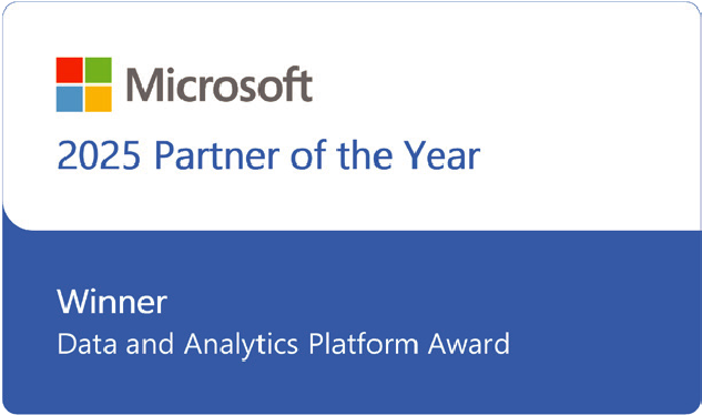 Microsoft 2025 Partner of the Year winner, Data and Analytics Platform Award