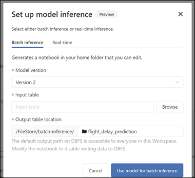 Databricks' AutoML interface